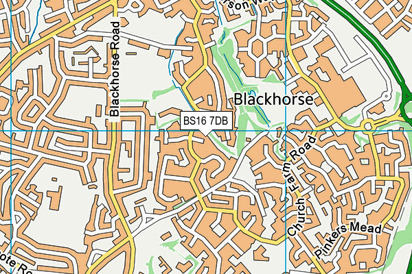 BS16 7DB map - OS VectorMap District (Ordnance Survey)