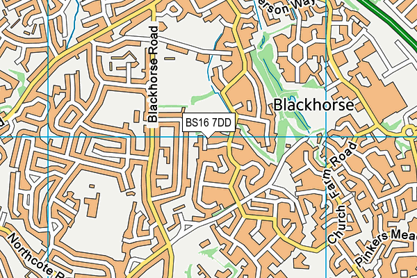 BS16 7DD map - OS VectorMap District (Ordnance Survey)