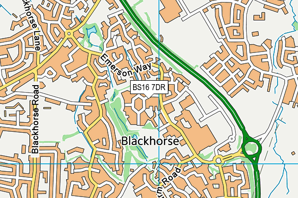 BS16 7DR map - OS VectorMap District (Ordnance Survey)