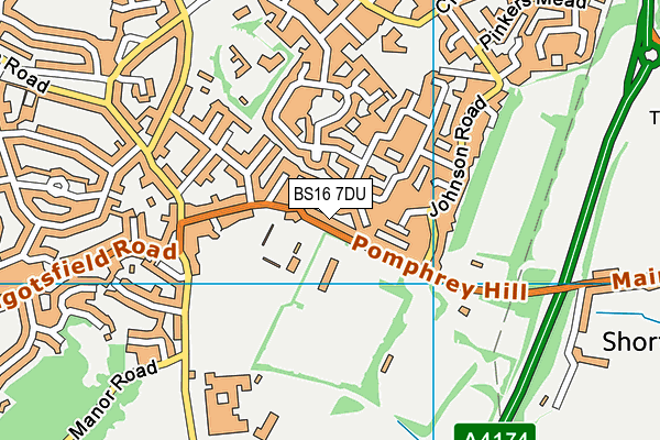 BS16 7DU map - OS VectorMap District (Ordnance Survey)