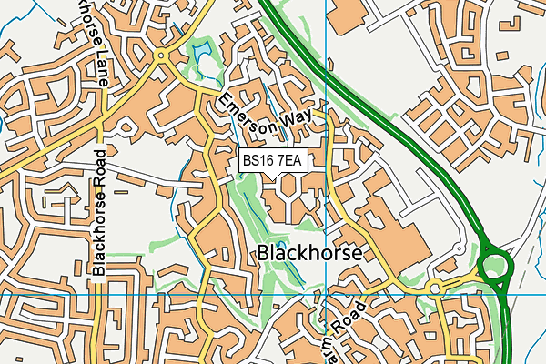 BS16 7EA map - OS VectorMap District (Ordnance Survey)
