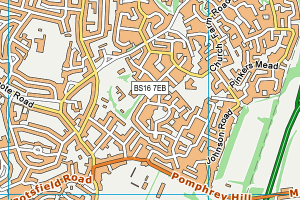 BS16 7EB map - OS VectorMap District (Ordnance Survey)