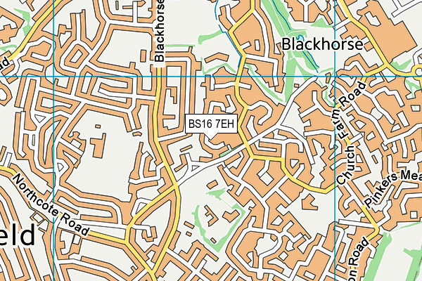 BS16 7EH map - OS VectorMap District (Ordnance Survey)