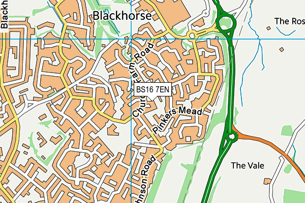 BS16 7EN map - OS VectorMap District (Ordnance Survey)