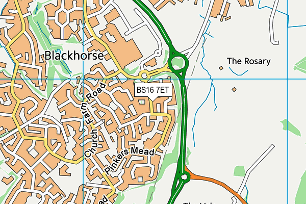 BS16 7ET map - OS VectorMap District (Ordnance Survey)