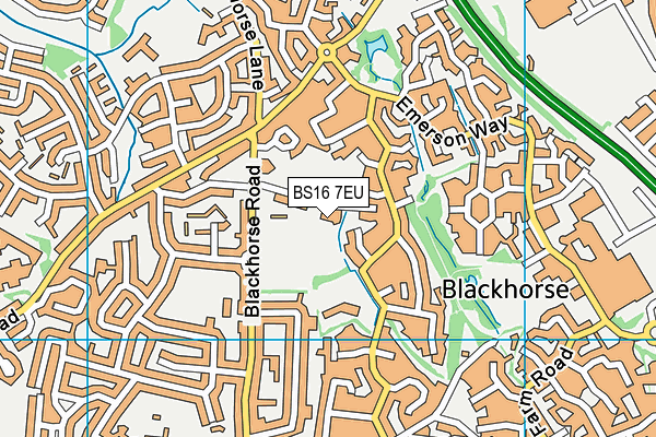 BS16 7EU map - OS VectorMap District (Ordnance Survey)