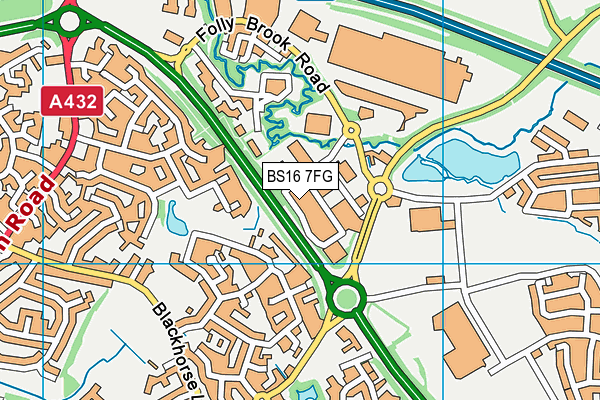 BS16 7FG map - OS VectorMap District (Ordnance Survey)