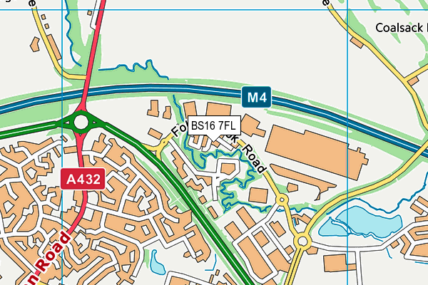 BS16 7FL map - OS VectorMap District (Ordnance Survey)