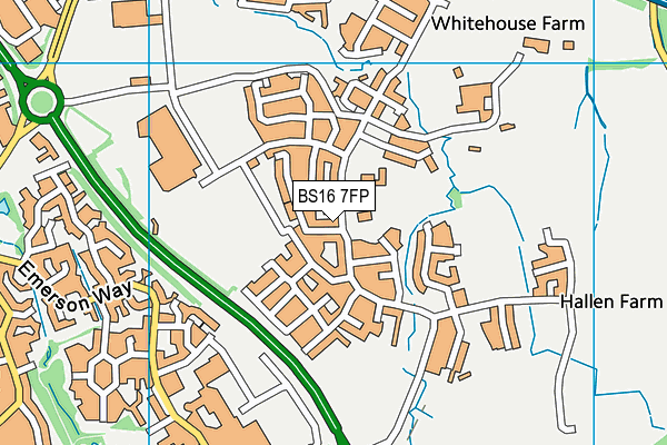 BS16 7FP map - OS VectorMap District (Ordnance Survey)