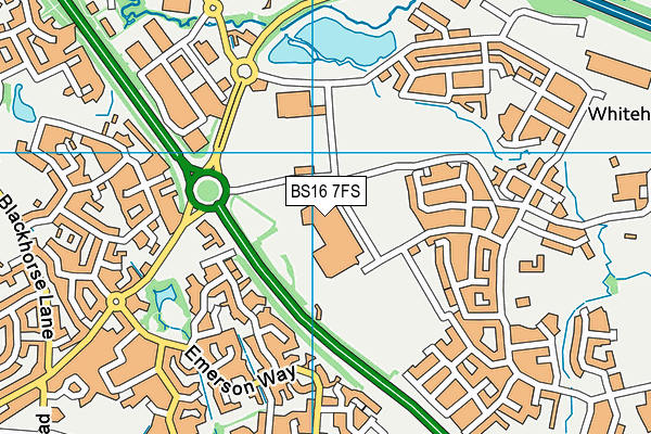 BS16 7FS map - OS VectorMap District (Ordnance Survey)