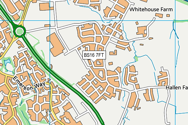 BS16 7FT map - OS VectorMap District (Ordnance Survey)