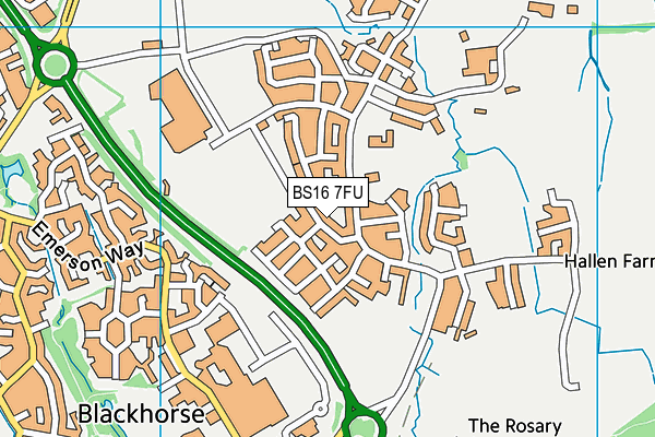 BS16 7FU map - OS VectorMap District (Ordnance Survey)