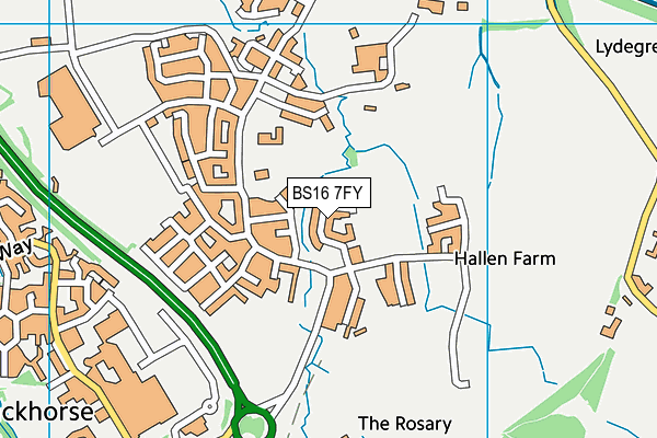 BS16 7FY map - OS VectorMap District (Ordnance Survey)