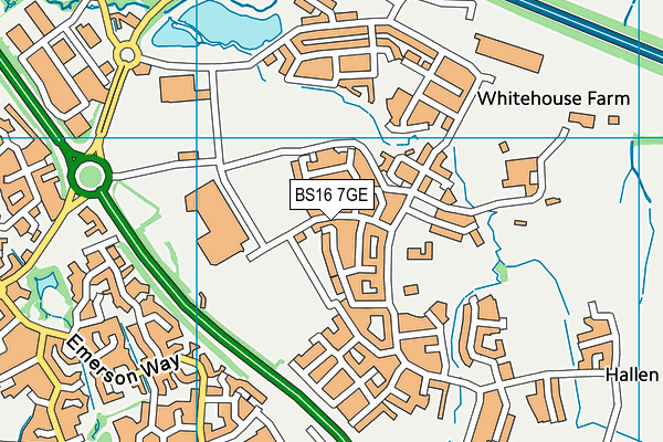 BS16 7GE map - OS VectorMap District (Ordnance Survey)