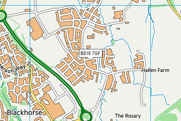 BS16 7GF map - OS VectorMap District (Ordnance Survey)