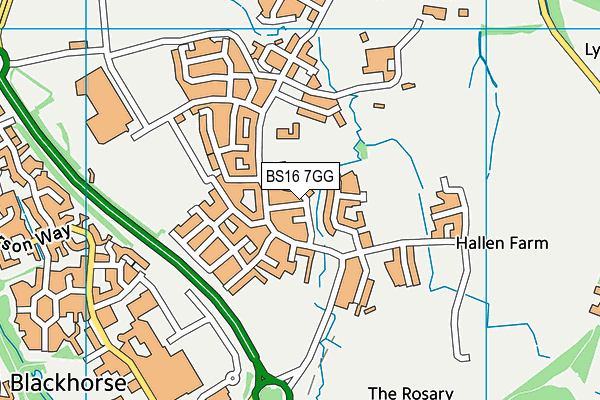 BS16 7GG map - OS VectorMap District (Ordnance Survey)