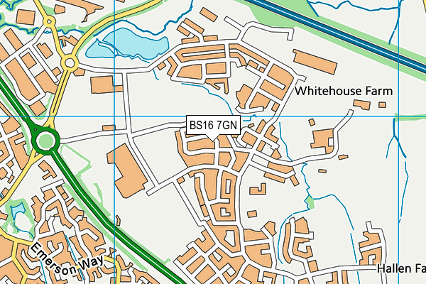 BS16 7GN map - OS VectorMap District (Ordnance Survey)