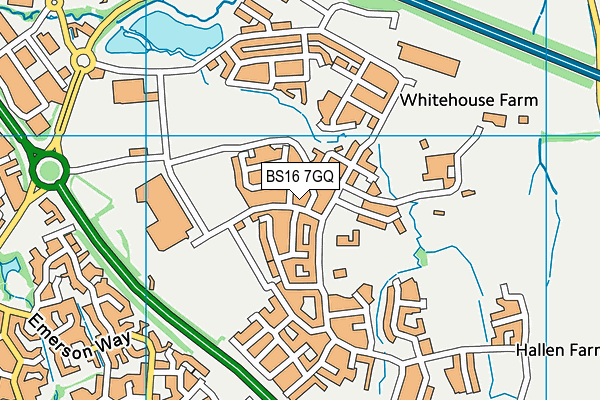 BS16 7GQ map - OS VectorMap District (Ordnance Survey)