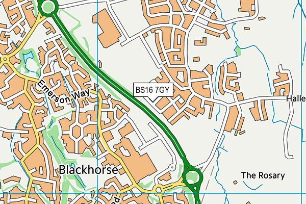 BS16 7GY map - OS VectorMap District (Ordnance Survey)