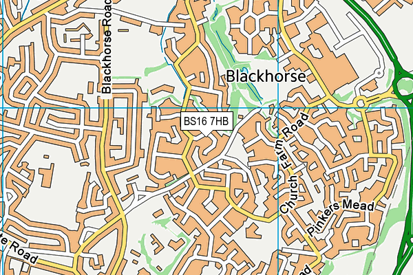 BS16 7HB map - OS VectorMap District (Ordnance Survey)