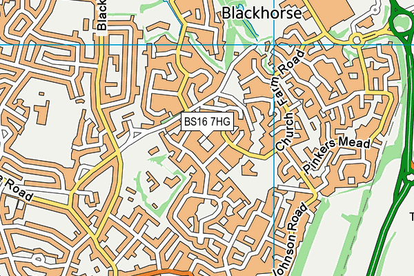 BS16 7HG map - OS VectorMap District (Ordnance Survey)