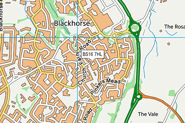 BS16 7HL map - OS VectorMap District (Ordnance Survey)