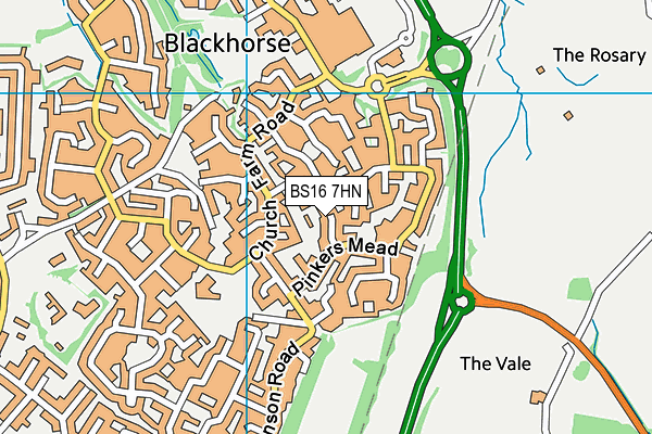 BS16 7HN map - OS VectorMap District (Ordnance Survey)