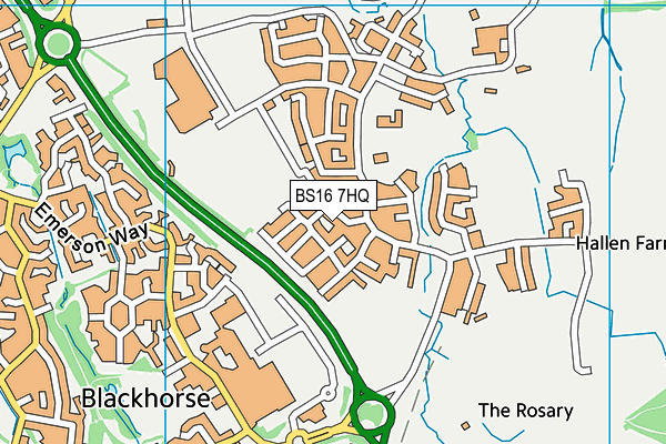 BS16 7HQ map - OS VectorMap District (Ordnance Survey)