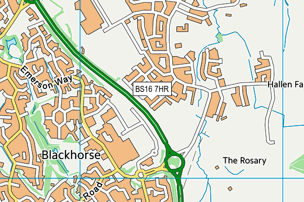 BS16 7HR map - OS VectorMap District (Ordnance Survey)