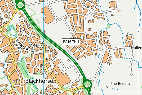 BS16 7HU map - OS VectorMap District (Ordnance Survey)