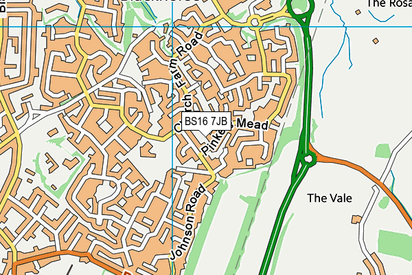BS16 7JB map - OS VectorMap District (Ordnance Survey)
