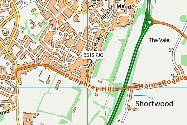 Emersons Green (Johnson Road) map (BS16 7JQ) - OS VectorMap District (Ordnance Survey)
