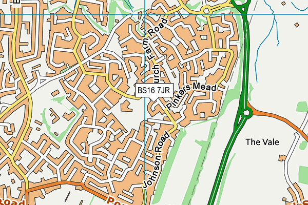 BS16 7JR map - OS VectorMap District (Ordnance Survey)