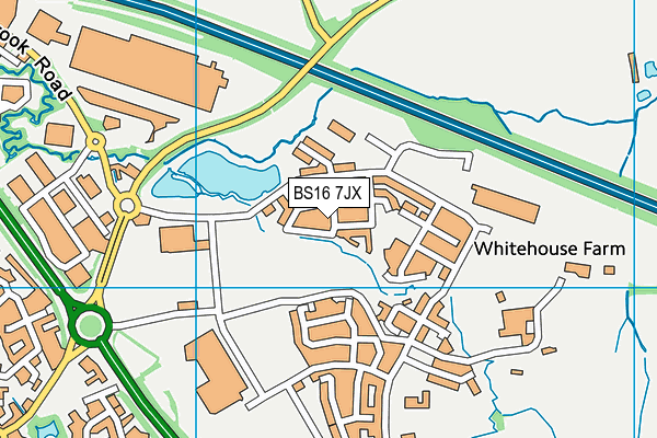 BS16 7JX map - OS VectorMap District (Ordnance Survey)