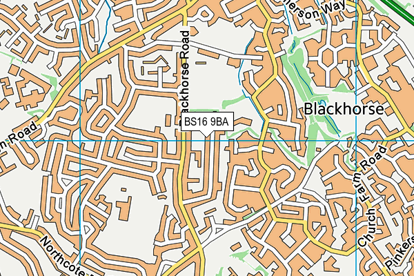 BS16 9BA map - OS VectorMap District (Ordnance Survey)