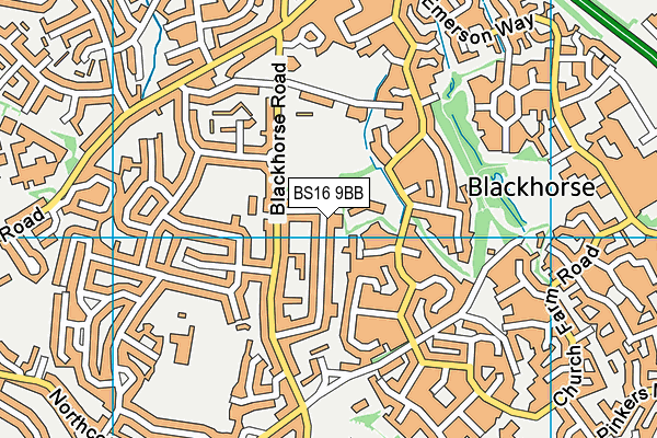 BS16 9BB map - OS VectorMap District (Ordnance Survey)