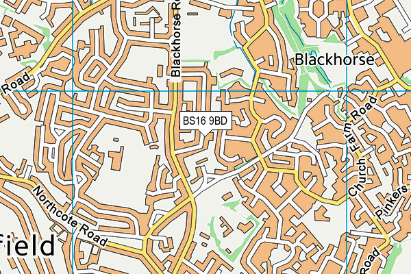 BS16 9BD map - OS VectorMap District (Ordnance Survey)