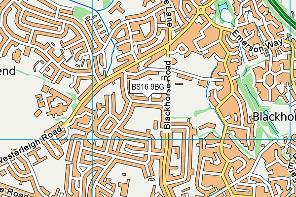 BS16 9BG map - OS VectorMap District (Ordnance Survey)
