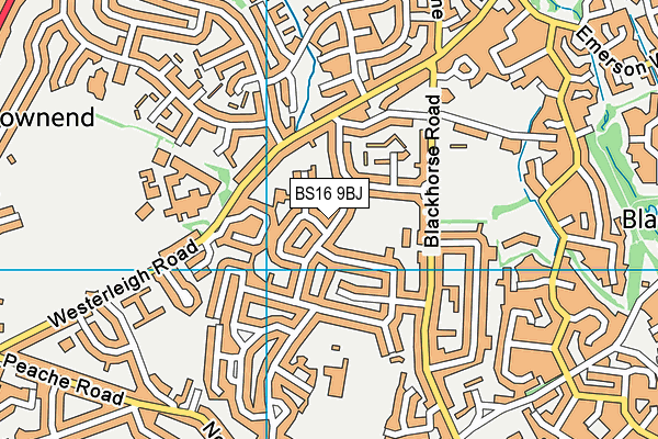 BS16 9BJ map - OS VectorMap District (Ordnance Survey)