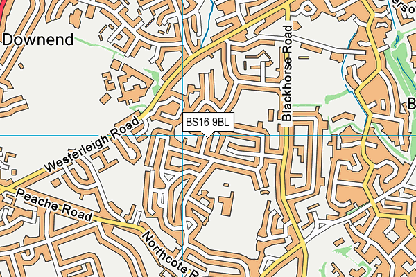 BS16 9BL map - OS VectorMap District (Ordnance Survey)