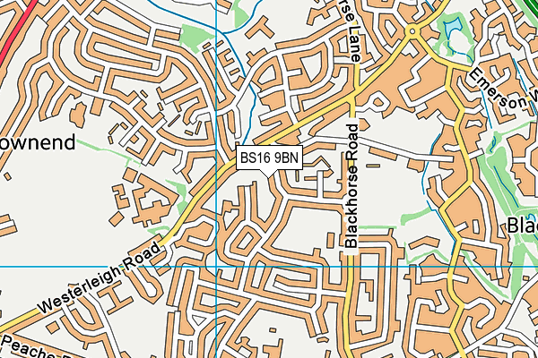 BS16 9BN map - OS VectorMap District (Ordnance Survey)
