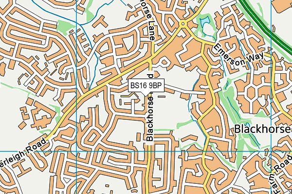BS16 9BP map - OS VectorMap District (Ordnance Survey)