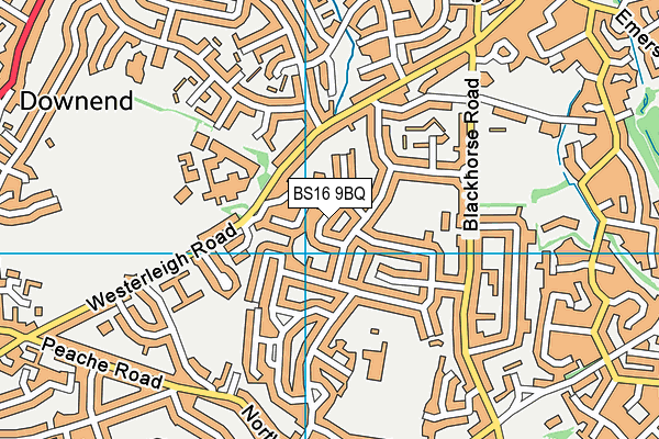 BS16 9BQ map - OS VectorMap District (Ordnance Survey)