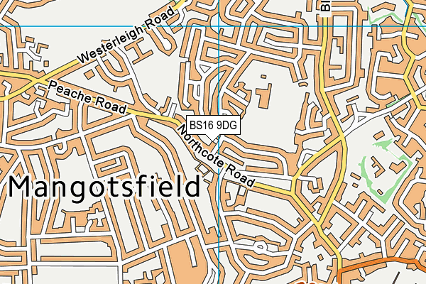 BS16 9DG map - OS VectorMap District (Ordnance Survey)