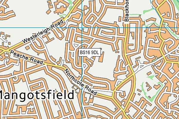 BS16 9DL map - OS VectorMap District (Ordnance Survey)