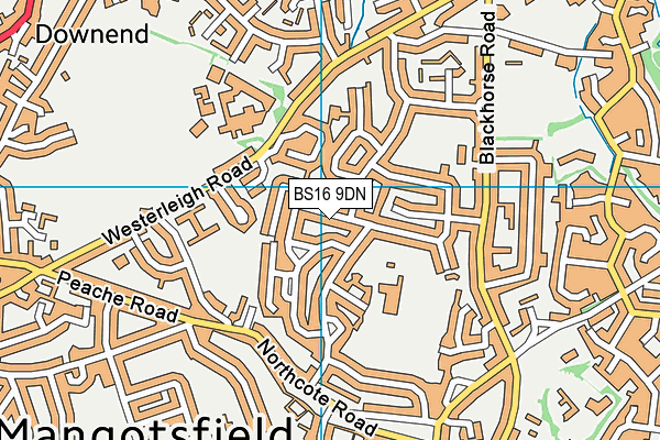 BS16 9DN map - OS VectorMap District (Ordnance Survey)