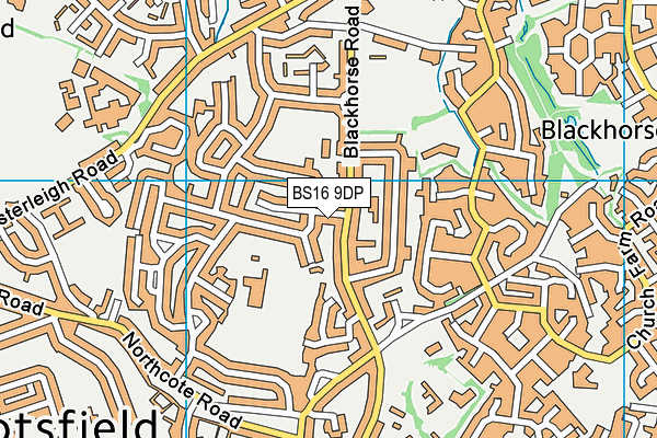 BS16 9DP map - OS VectorMap District (Ordnance Survey)