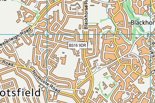BS16 9DR map - OS VectorMap District (Ordnance Survey)