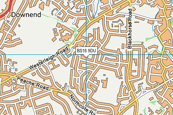 BS16 9DU map - OS VectorMap District (Ordnance Survey)