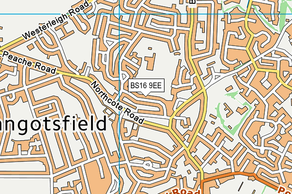 BS16 9EE map - OS VectorMap District (Ordnance Survey)